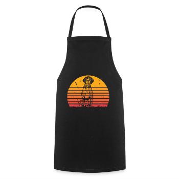 German Wirehaired Sunrise Vintage - Cooking Apron - black - Front - AI Model Male 185 dark (185cm)