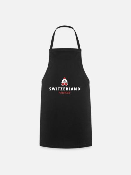 Suisse ski freeride sport skieur Alpes - Tablier de cuisine - noir