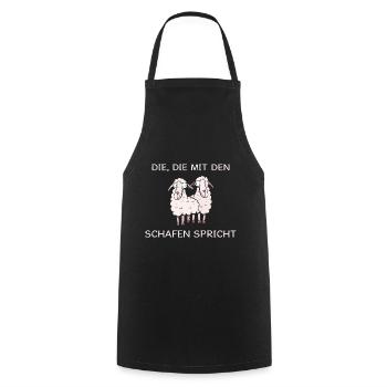 Lustige Schafe Bauern Landwirt Schäfer Geschenke - Kochschürze - Schwarz - Vorne - AI Model Male 185 dark (185cm)