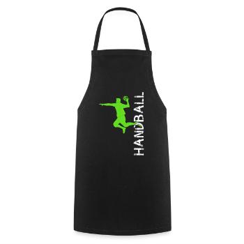 Handball Spieler Team - Kochschürze - Schwarz - Vorne - AI Model Male 185 dark (185cm)
