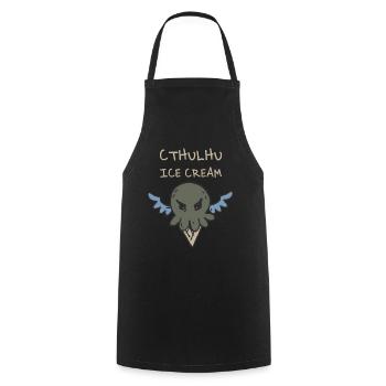 Cthulhu Eiskrem - Kochschürze - Schwarz - Vorne - AI Model Male 185 dark (185cm)