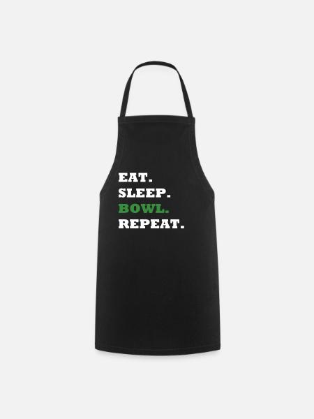 EAT. SLEEP. BOWL. REPEAT. - Kochschürze - Schwarz