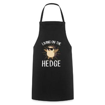 Living on the Hedge Cute Hedgehog - Cooking Apron - black - Front - AI Model Male 185 dark (185cm)