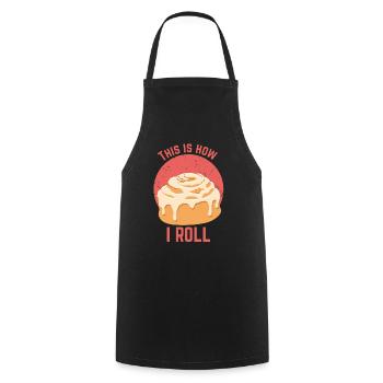 Zimt Cinammon Roll Design I Lustige Kekse - Kochschürze - Schwarz - Vorne - AI Model Male 185 dark (185cm)