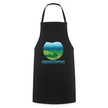 Aquascaping design I Aquarium Fish Tank Gardener - Cooking Apron - black - Front - AI Model Male 185 dark (185cm)