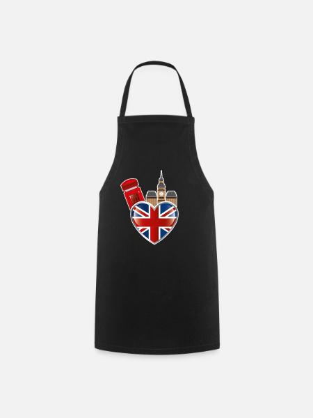 Londres et Angleterre - Tablier de cuisine - noir