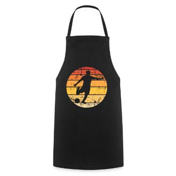 Footballer - Cooking Apron - black - Front - AI Model Male 185 dark (185cm)