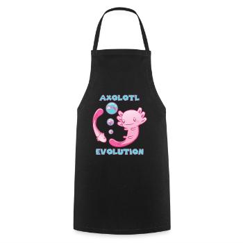 Axolotl Evolution Mexican Walking Fish Produkt - Kochschürze - Schwarz - Vorne - AI Model Male 185 dark (185cm)