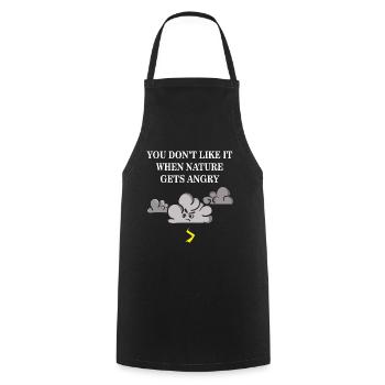 Angry nature - Cooking Apron - black - Front - AI Model Male 185 dark (185cm)