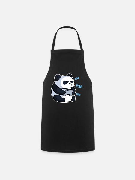 Gaming Panda - Kochschürze - Schwarz