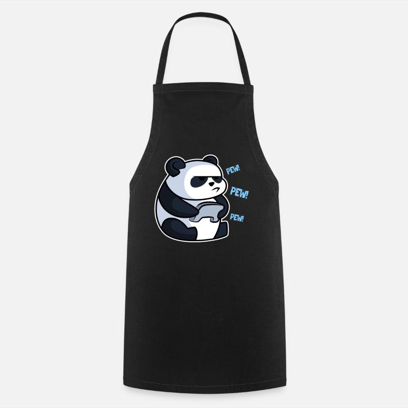 Gaming Panda - Kochschürze - Schwarz