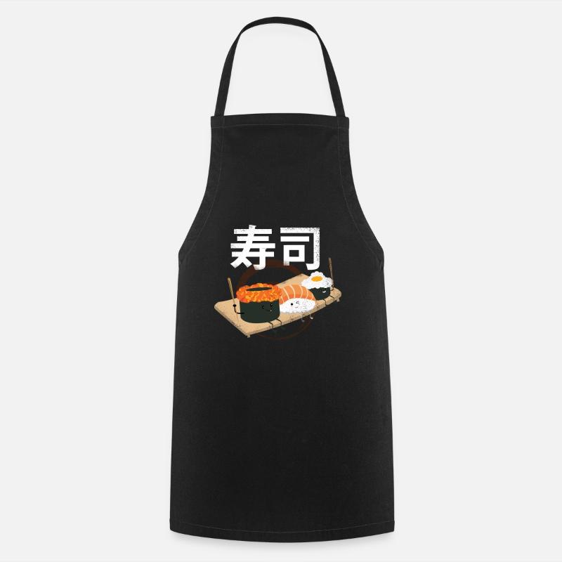 Sushis - Tablier de cuisine - noir