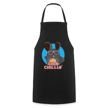 Chinchilla Chinchillin I Cool Sonnenbrille Geschenk - Kochschürze - Schwarz - Vorne - AI Model Male 185 dark (185cm)