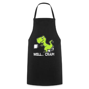 Dino Drôle de papier toilette - Tablier de cuisine - noir - Devant - AI Model Male 185 dark (185cm)