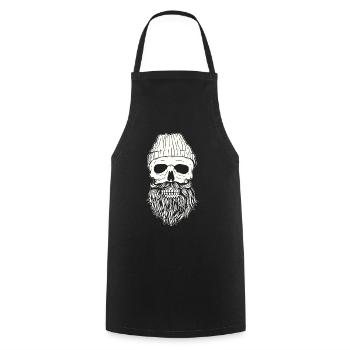 Hipster Skull - Kochschürze - Schwarz - Vorne - AI Model Male 185 dark (185cm)