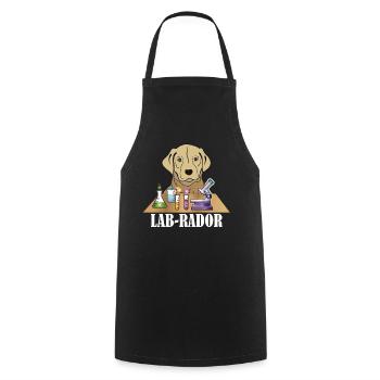 Labrador pun - Cooking Apron - black - Front - AI Model Male 185 dark (185cm)