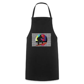 Signal de télévision snowboard - Tablier de cuisine - noir - Devant - AI Model Male 185 dark (185cm)