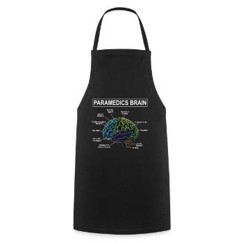 Paramedics thoughts - Cooking Apron - black - Front - AI Model Male 185 dark (185cm)