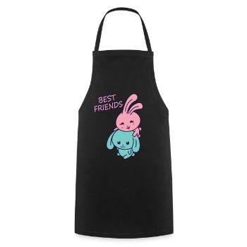 Best friends - Cooking Apron - black - Front - AI Model Male 185 dark (185cm)