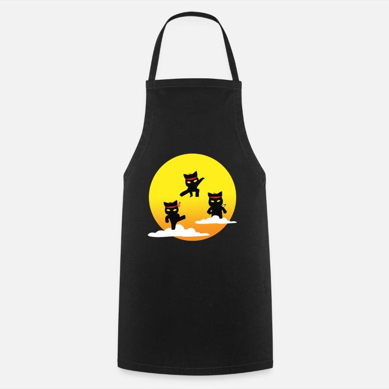 Ninja cats - Cooking Apron - black