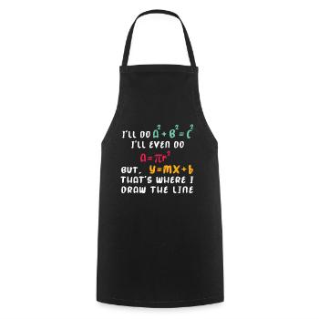 Math nerd - Cooking Apron - black - Front - AI Model Male 185 dark (185cm)