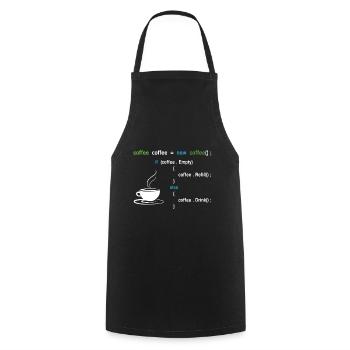 Kaffee Programmierer - Kochschürze - Schwarz - Vorne - AI Model Male 185 dark (185cm)