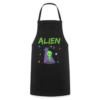 Alien - Kochschürze - Schwarz - Vorne - AI Model Male 185 dark (185cm)