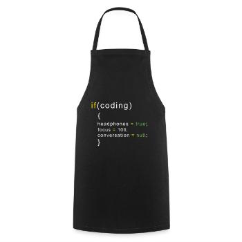 Programmierer Coding - Kochschürze - Schwarz - Vorne - AI Model Male 185 dark (185cm)