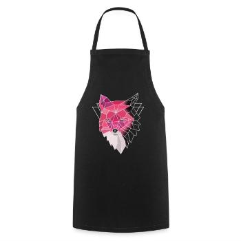 Pinker Fuchs - Kochschürze - Schwarz - Vorne - AI Model Male 185 dark (185cm)