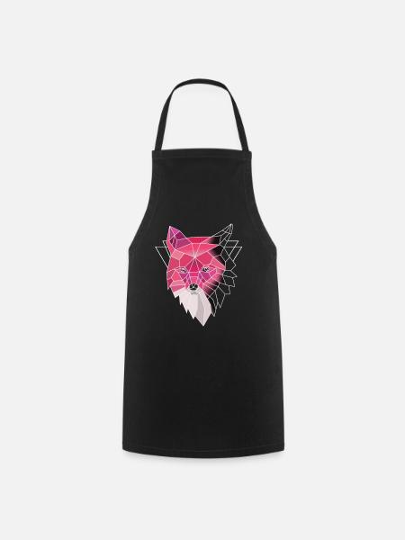 Pinker Fuchs - Kochschürze - Schwarz