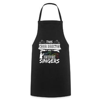 Chef de choeur - Tablier de cuisine - noir - Devant - AI Model Male 185 dark (185cm)