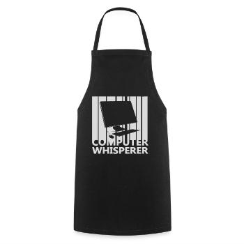 Computer nerd - Cooking Apron - black - Front - AI Model Male 185 dark (185cm)