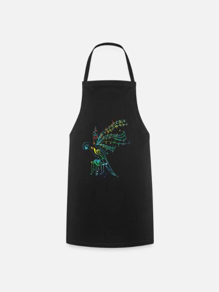 Oiseau de musique - Tablier de cuisine - noir