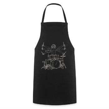 Vitruvian drummer - Cooking Apron - black - Front - AI Model Male 185 dark (185cm)