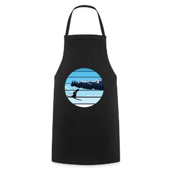 Ski - Cooking Apron - black - Front - AI Model Male 185 dark (185cm)