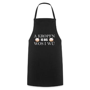 Krapfen Faschingskrapfen Kropfen Kropfn - Kochschürze - Schwarz - Vorne - AI Model Male 185 dark (185cm)