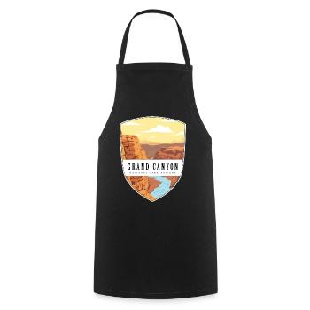 Parc national du Grand Canyon - Tablier de cuisine - noir - Devant - AI Model Male 185 dark (185cm)