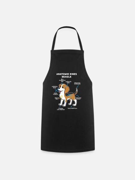 Anatomie d'un beagle - Tablier de cuisine - noir