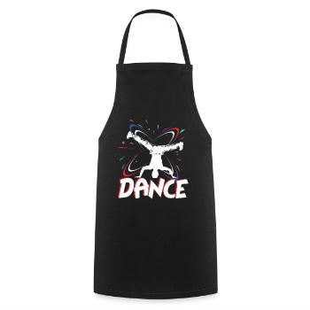 Break dance - Cooking Apron - black - Front - AI Model Male 185 dark (185cm)