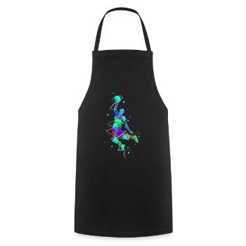 Basketball dunk basketball player - Cooking Apron - black - Front - AI Model Male 185 dark (185cm)