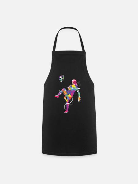 Women's soccer footballer - Cooking Apron - black