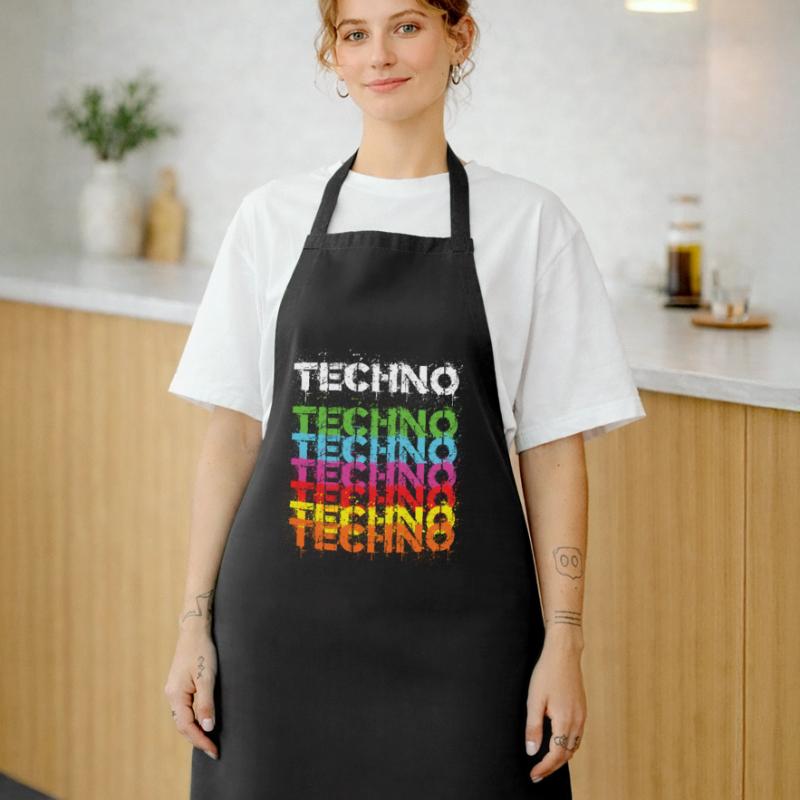 Techno Techno Techno Freak Techno Musique Tablier de cuisine