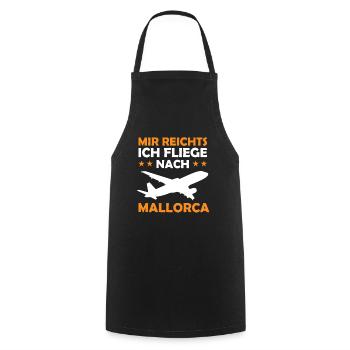 Mallorca Urlaub - Kochschürze - Schwarz - Vorne - AI Model Male 185 dark (185cm)