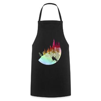 Hike forest - Cooking Apron - black - Front - AI Model Male 185 dark (185cm)