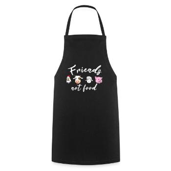 Friends not food - Cooking Apron - black - Front - AI Model Male 185 dark (185cm)