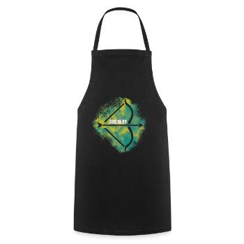 Tir à l'arc - Tablier de cuisine - noir - Devant - AI Model Male 185 dark (185cm)