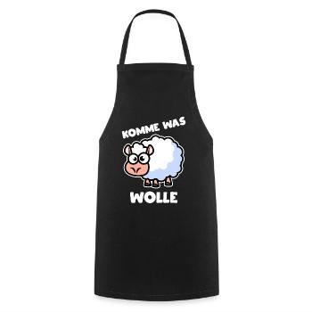 Komme Was Wolle - Kochschürze - Schwarz - Vorne - AI Model Male 185 dark (185cm)