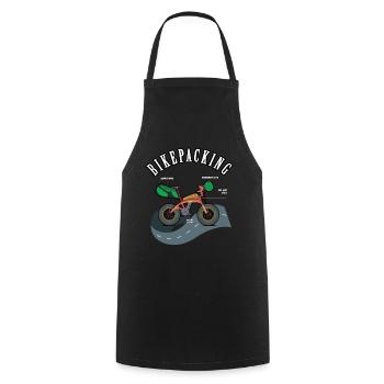 Bikepacking - Cooking Apron - black - Front - AI Model Male 185 dark (185cm)