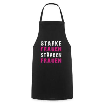 starke frauen stärken frauen Sprüche - Kochschürze - Schwarz - Vorne - AI Model Male 185 dark (185cm)