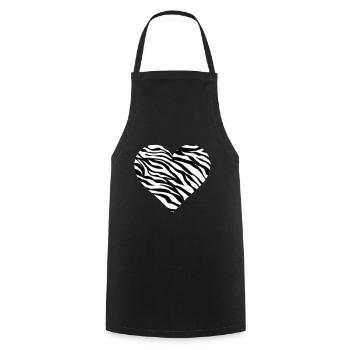 Coeur de zèbre coeur de zèbre - Tablier de cuisine - noir - Devant - AI Model Male 185 dark (185cm)